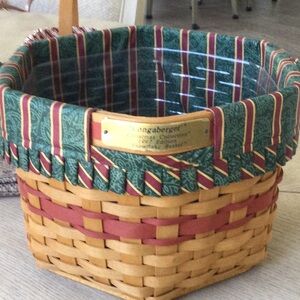 Longaberger Snowflake  Christmas Collection Basket
